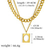 Wholesale Jewelry Modern Style Shiny Rectangle 304 Stainless Steel Cuban Link Chain Curb Chain Double Layer Necklaces