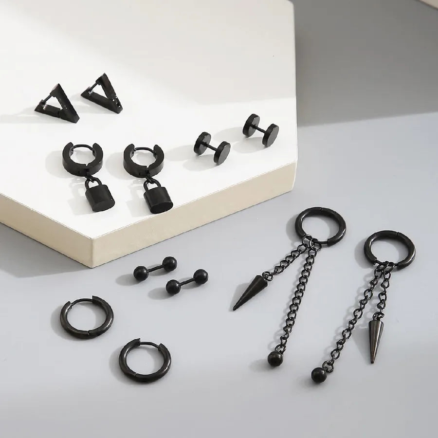 1 Set IG Style Simple Style Geometric Plating Alloy Earrings