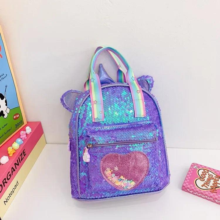 Heart Shape Casual Kids Backpack Functional Backpack