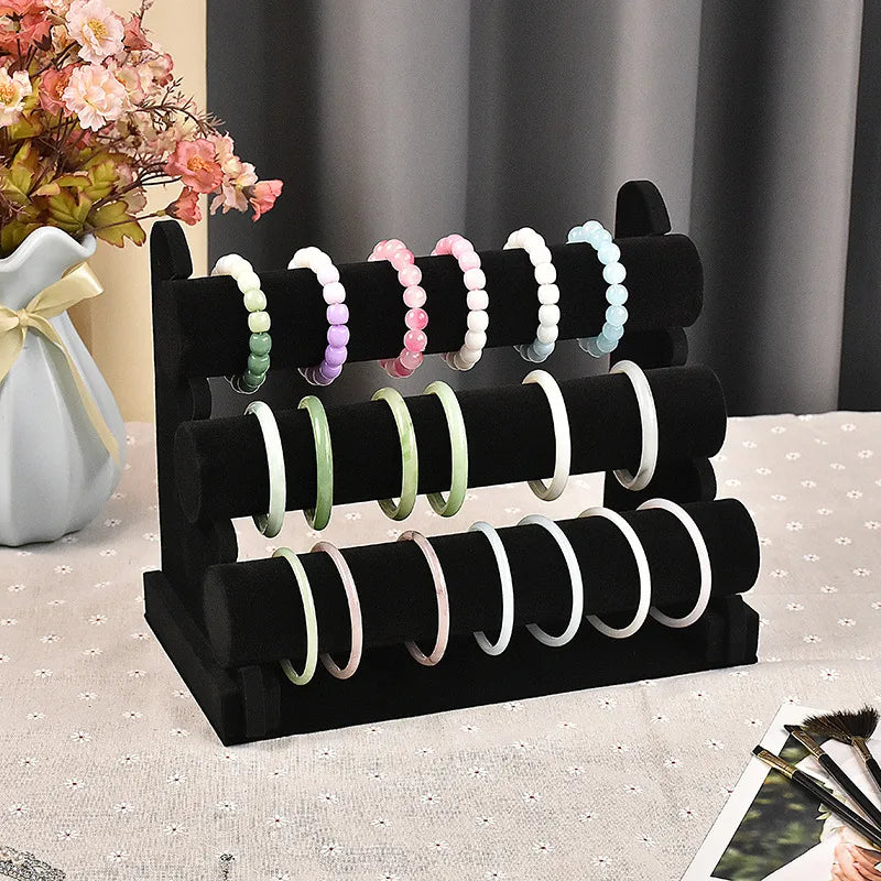 1 Piece Leather Flannel Modern Style Simple Style Solid Color Jewelry Display Jewelry Rack