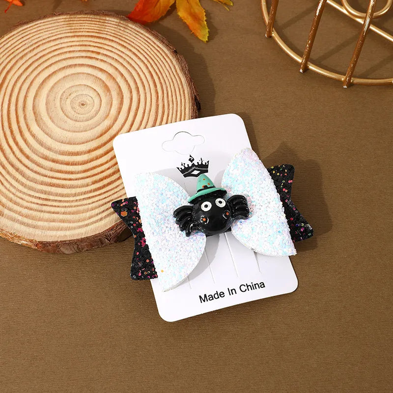 Women's Hip-Hop Funny Halloween Pattern Bow Knot Alloy Hair Clip
