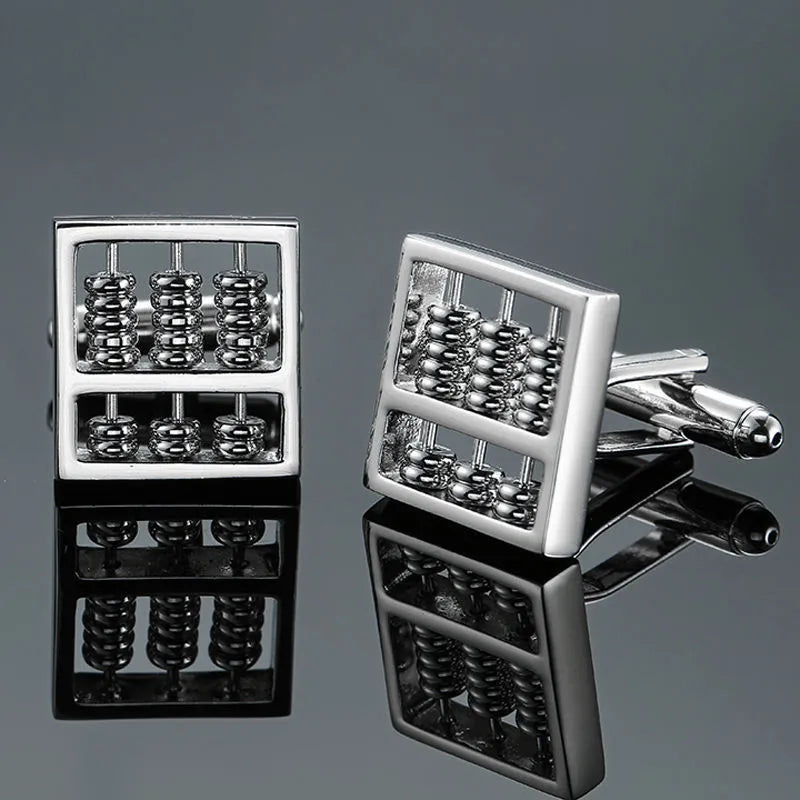 business geometric copper plating men's cufflinks