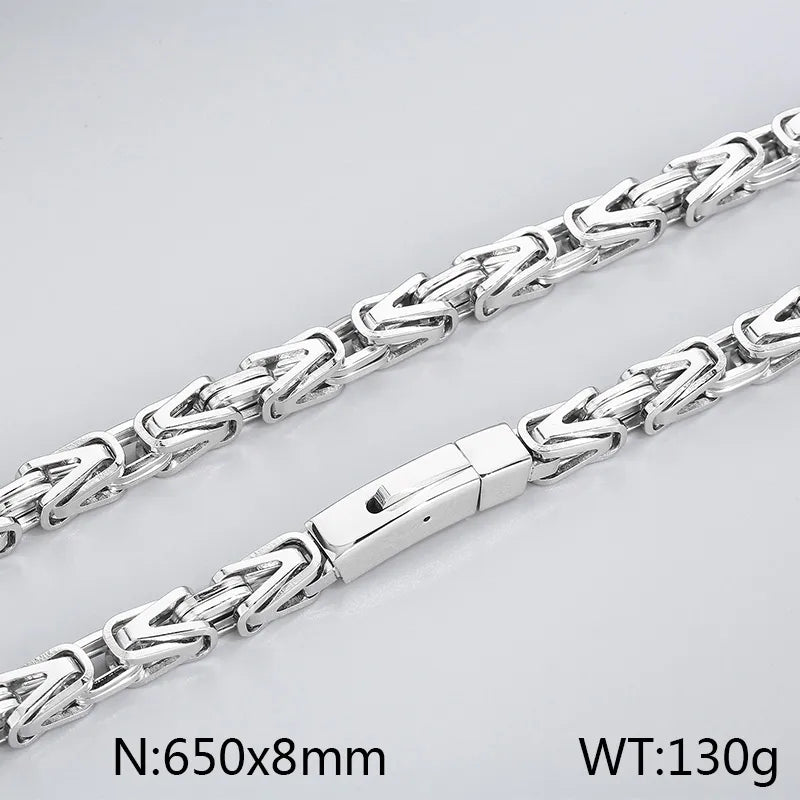 Wholesale Jewelry Hip-Hop Geometric 304 Stainless Steel 18K Gold Plated Necklace