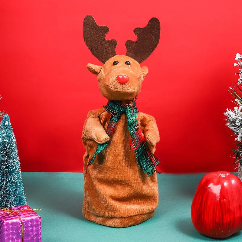 Christmas Cartoon Style Pastoral Elk Plastic Holiday Festival Ornaments