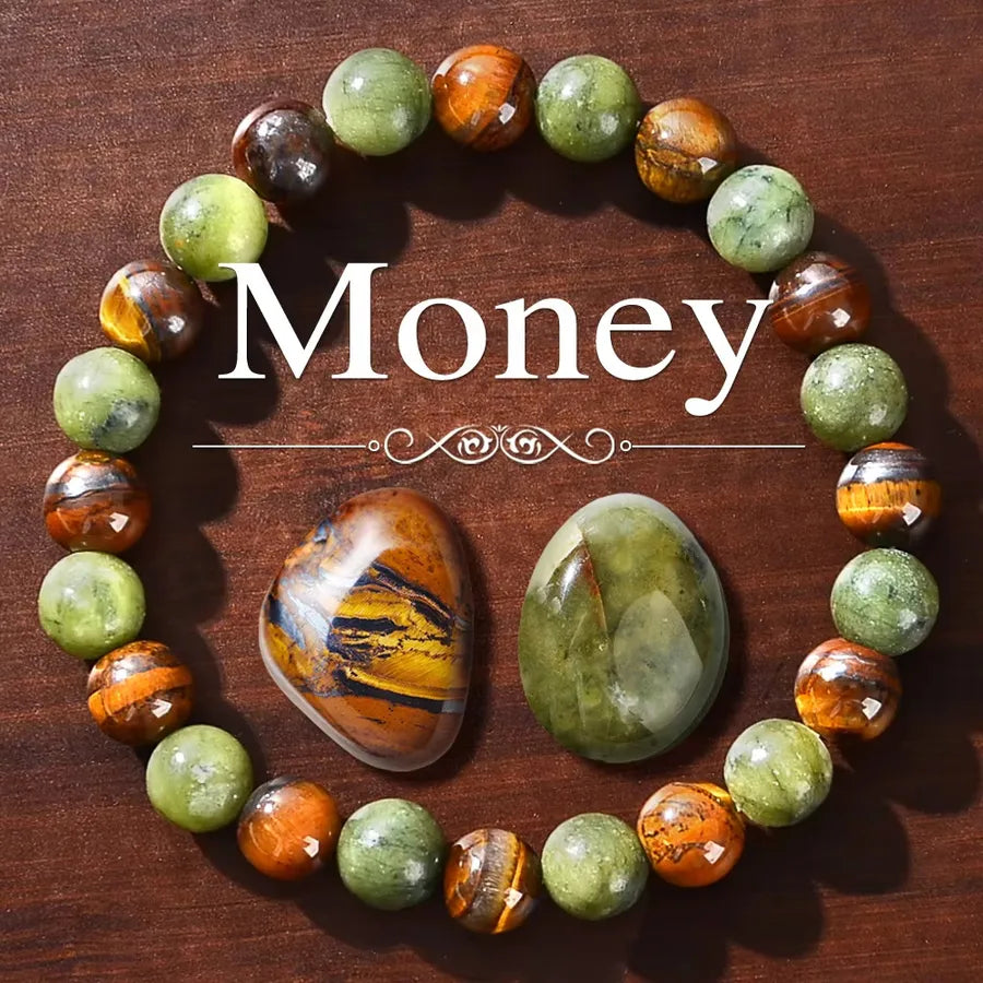 Explosions Tiger Eye Stone Natural Stone Bracelet Bracelet for Men and Women with the same stretch rope beaded jewelry gift jewelry