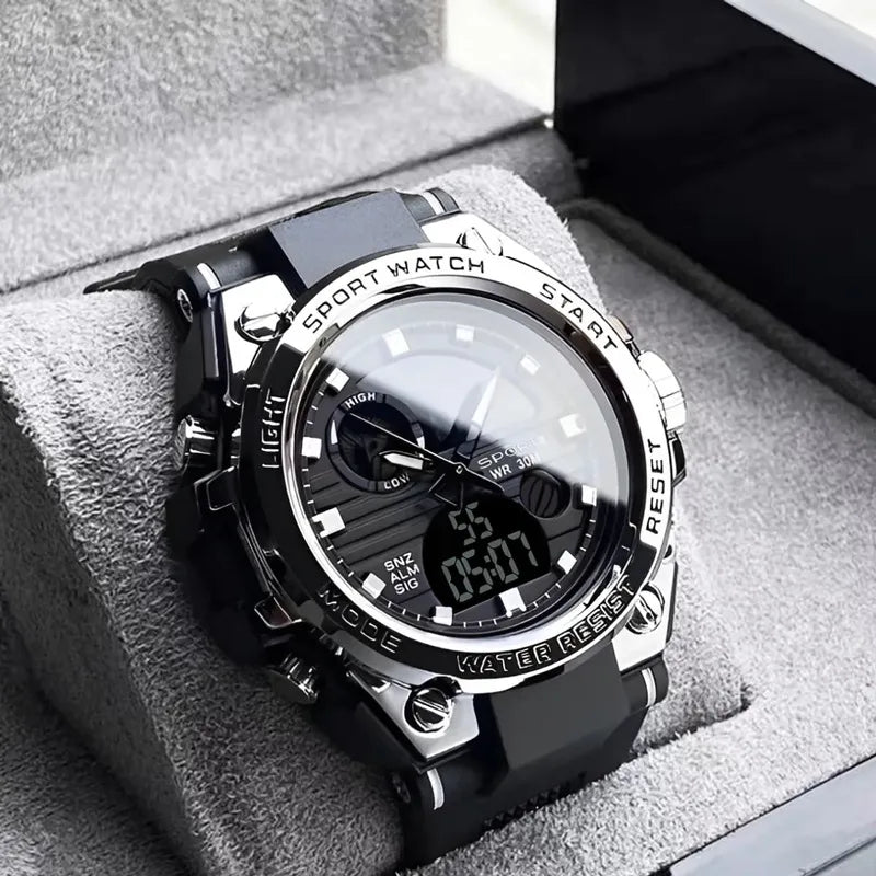 Simple Style Letter Color Block Electronic Men's Watches