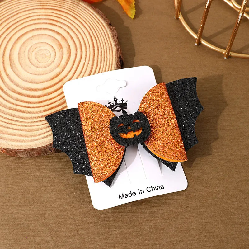 Women's Hip-Hop Funny Halloween Pattern Bow Knot Alloy Hair Clip