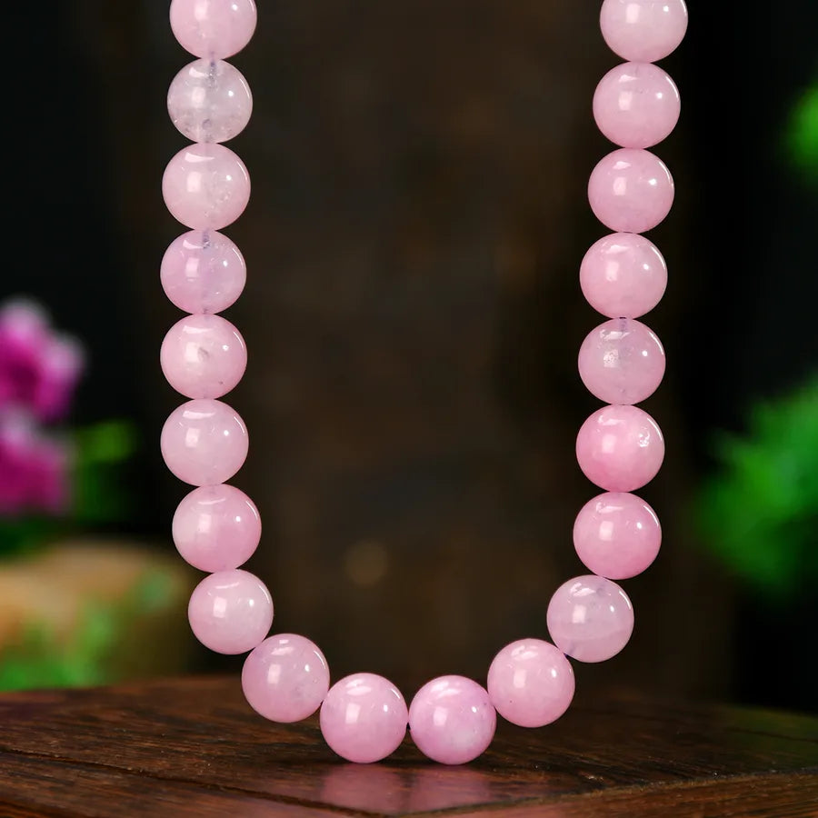 Pastoral Round Alloy natural stone Beaded Chain Necklace In Bulk
