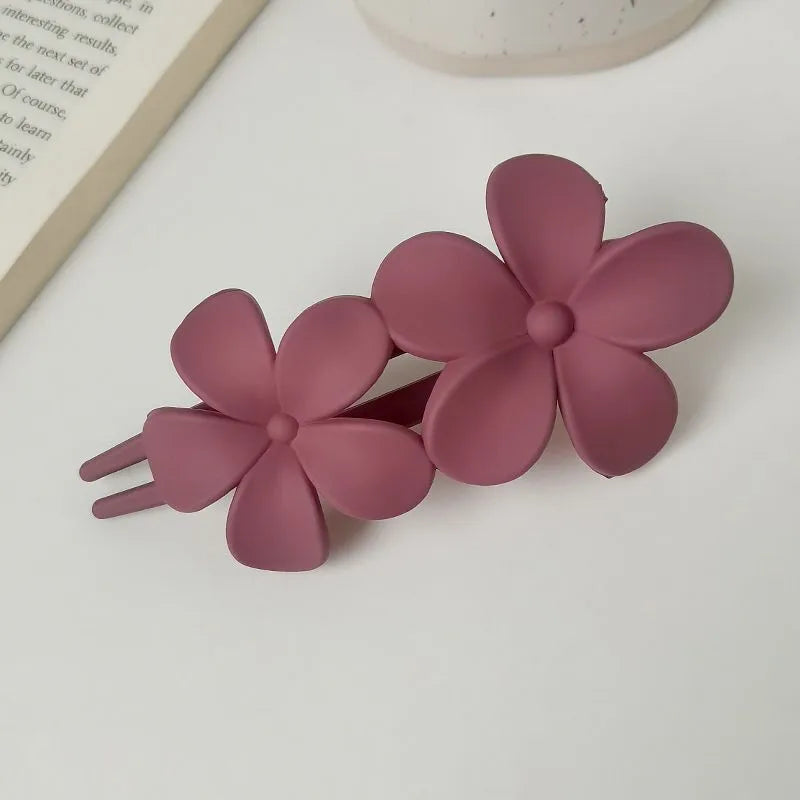 Children's Korean-style new flower clip girls' high-grade back head Headdress Ball head hairpin little girl plate hairpin