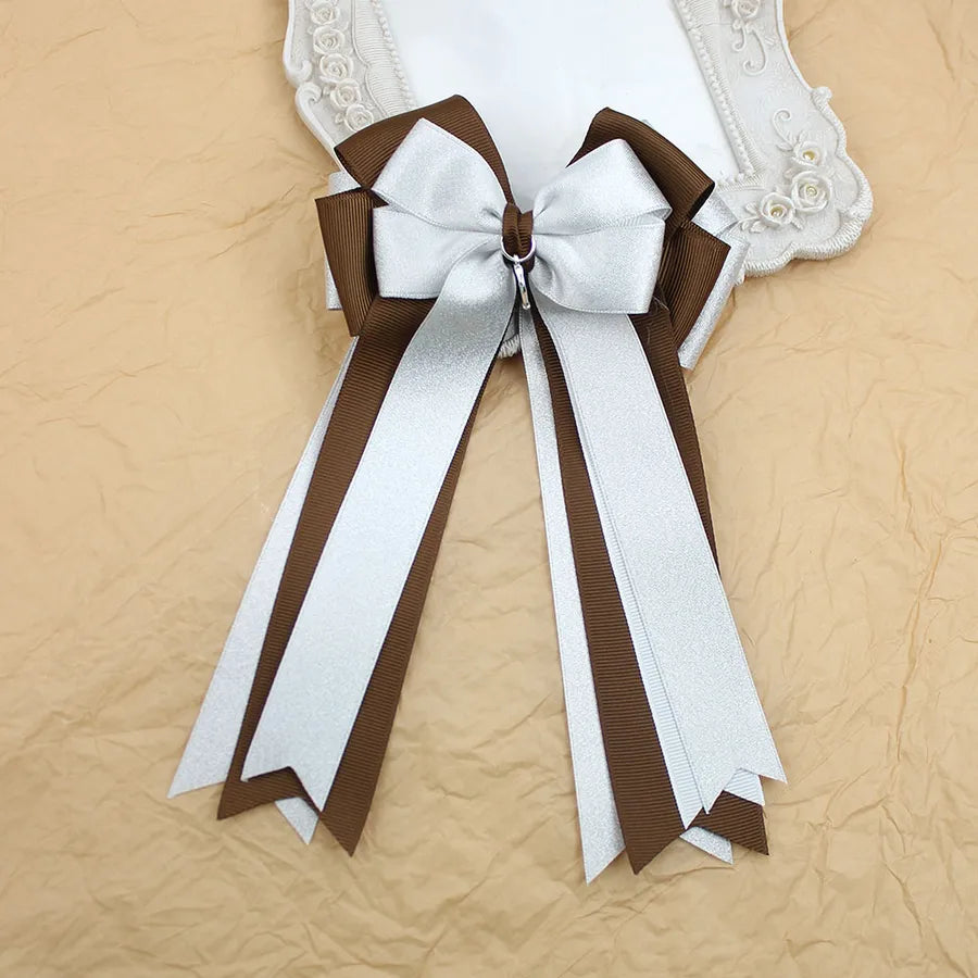 Equestrian Competition Bow Four-layer Ribbon Heavy Industry Hair Accessories Headwear Children Girl Horse Riding Hair Accessories