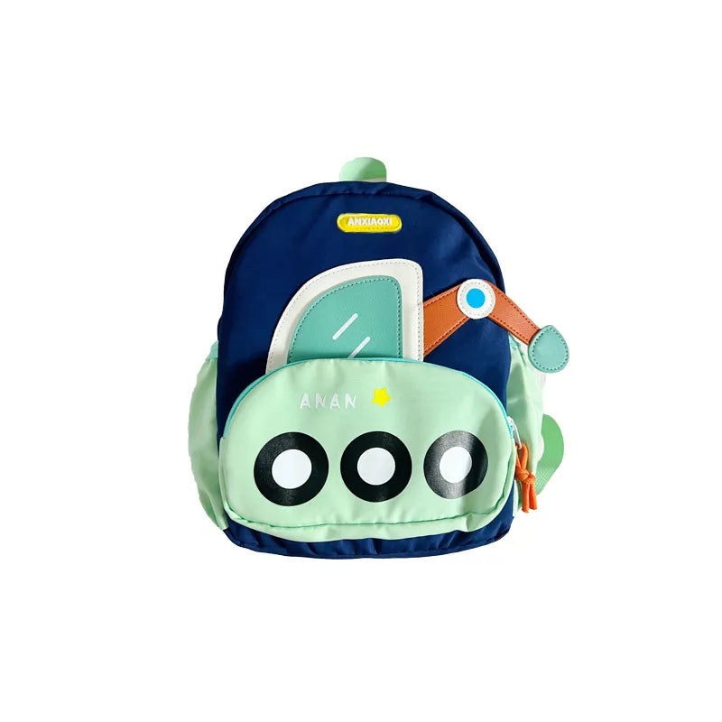 Kindergarten Excavator Bag Boy Baby's New Backpack Female Cute Cartoon Children's Outgoing Backpack