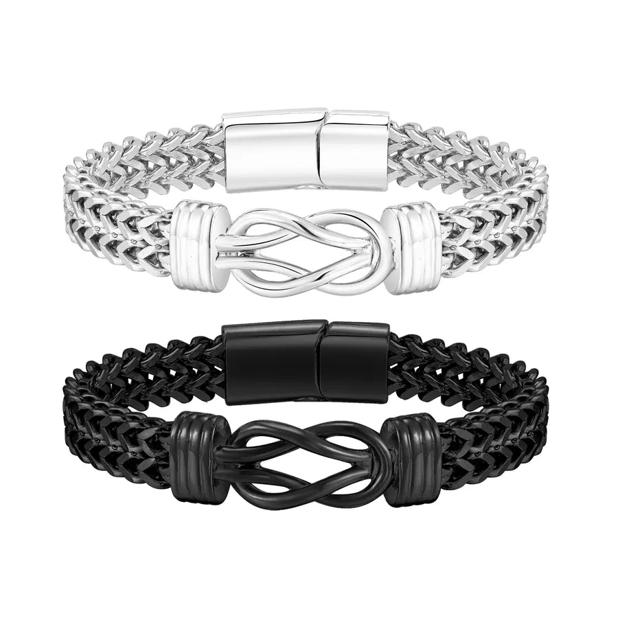 Punk Simple Style Infinity 201 Stainless Steel Alloy Wholesale Bracelets