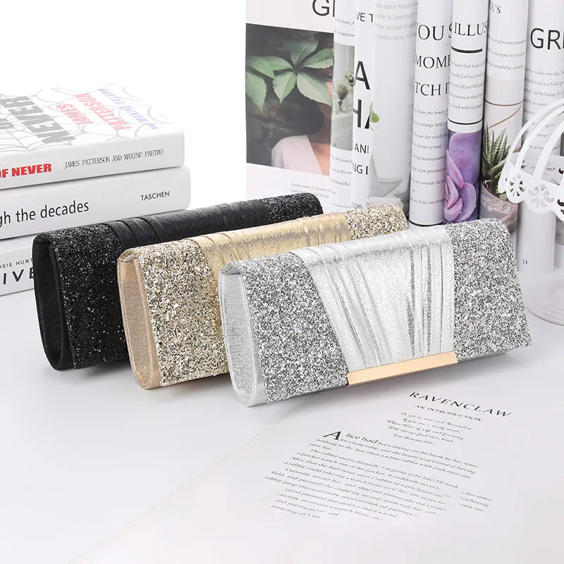 grey champagne polyester square square evening bags