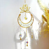 Romantic Simple Style Moon Flower Synthetic Opal Iron Wind Chime Wall Art