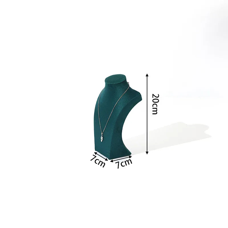 Velvet Necklace Display Stand Counter Top Jewelry Model Holder H-Shape Composite Paperboard And Velvet High-End Feel Stitching