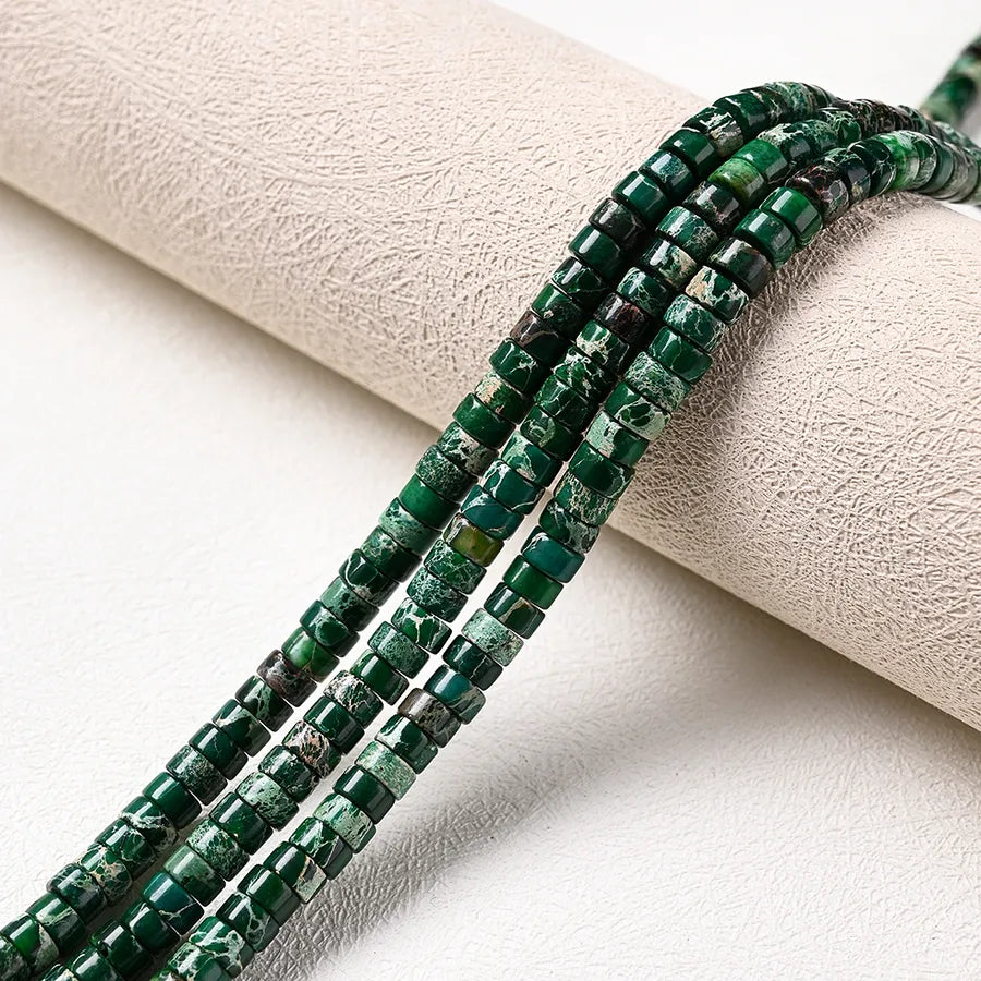3 Strands / package Hole 1~1.9mm natural stone Imperial Jasper Irregular Colorful Waves Polished Beads