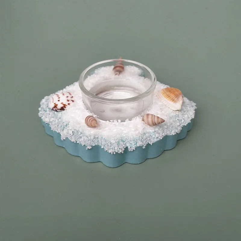 Mediterranean Style Creative Fish Starfish Shell Boat Candle Holder Home Decorations Romantic Candle Cup Dining Table Ornaments