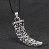 Vintage Style Wolf Tooth Alloy Wax rope Woven Chain Layered Necklaces Wholesale