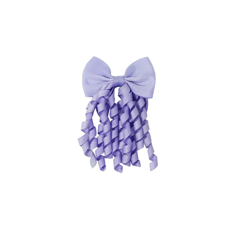 Popular Girls Multi-color Bow Hair Tie Ribbed with Handmade Hair Tie Cute Versatile Rubber Band for Women
