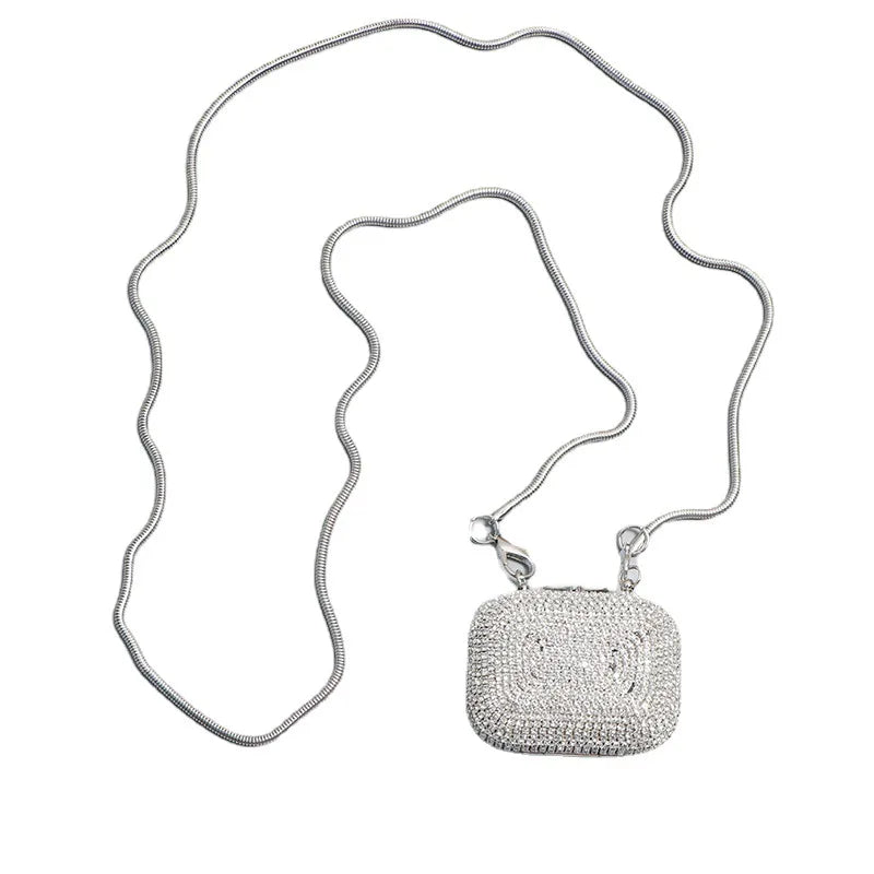 Women's Arylic Solid Color Streetwear Heart-shaped Square Magnetic Buckle Evening Bag