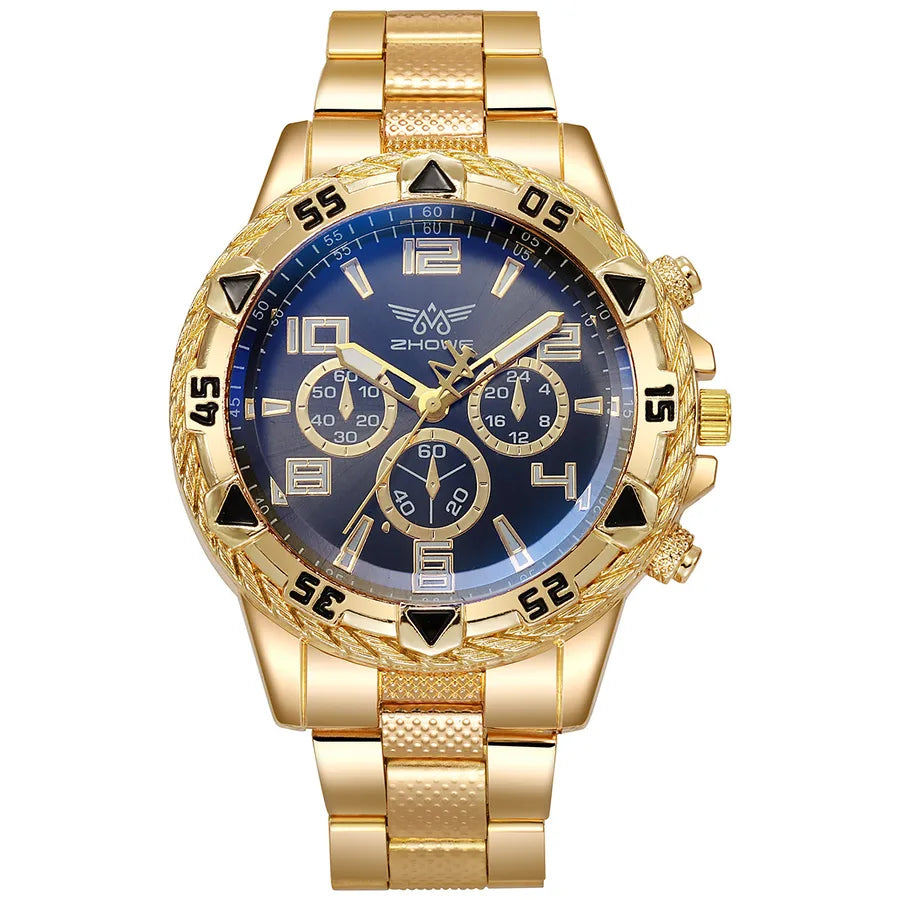 Sports Solid Color Single Folding Buckle Quartz Men's Watches