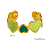 Modern Style Sweet Heart Shape 304 Stainless Steel Bangle In Bulk