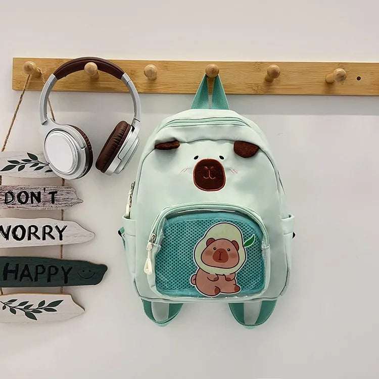 Capybara Casual School Kids Backpack Functional Backpack