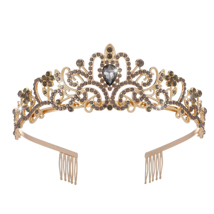 Fashion Women'S Crown Alloy Rhinestones Crown