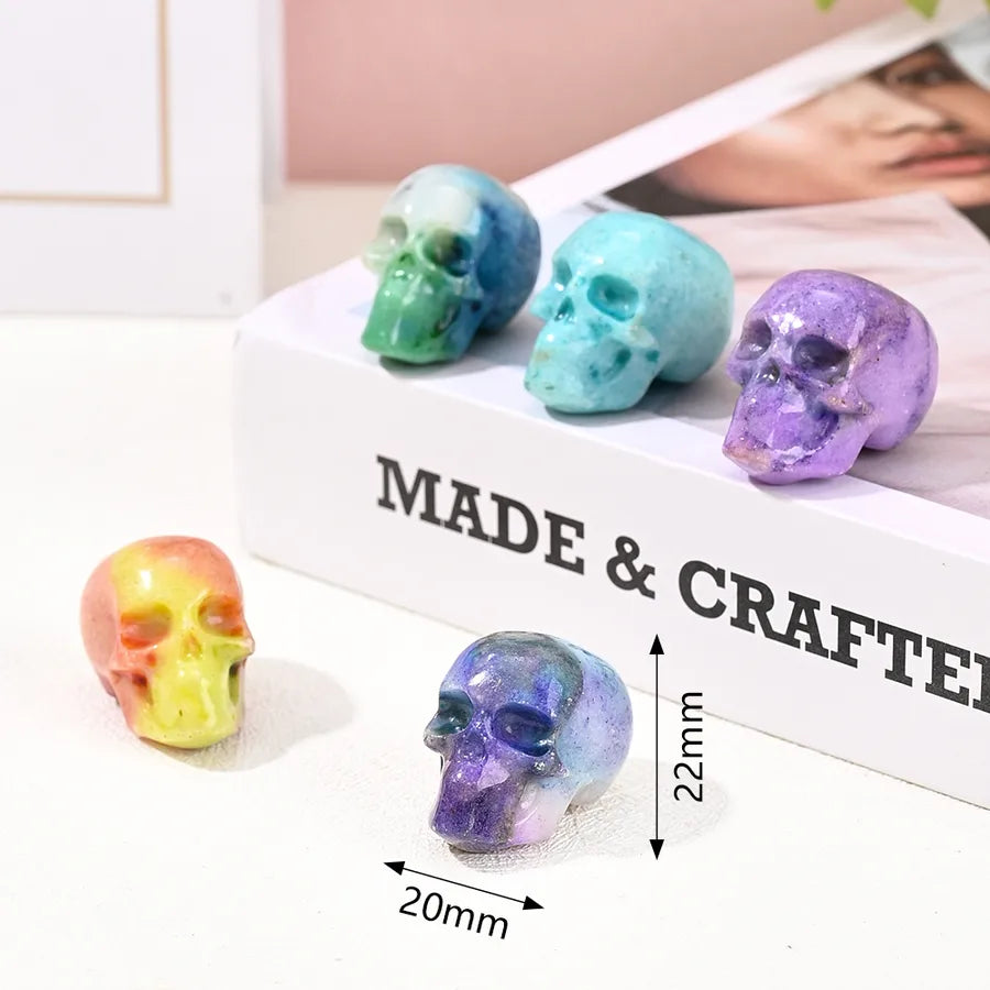 Halloween Elegant Handmade Simple Style Skull natural stone Ornaments Artificial Decorations