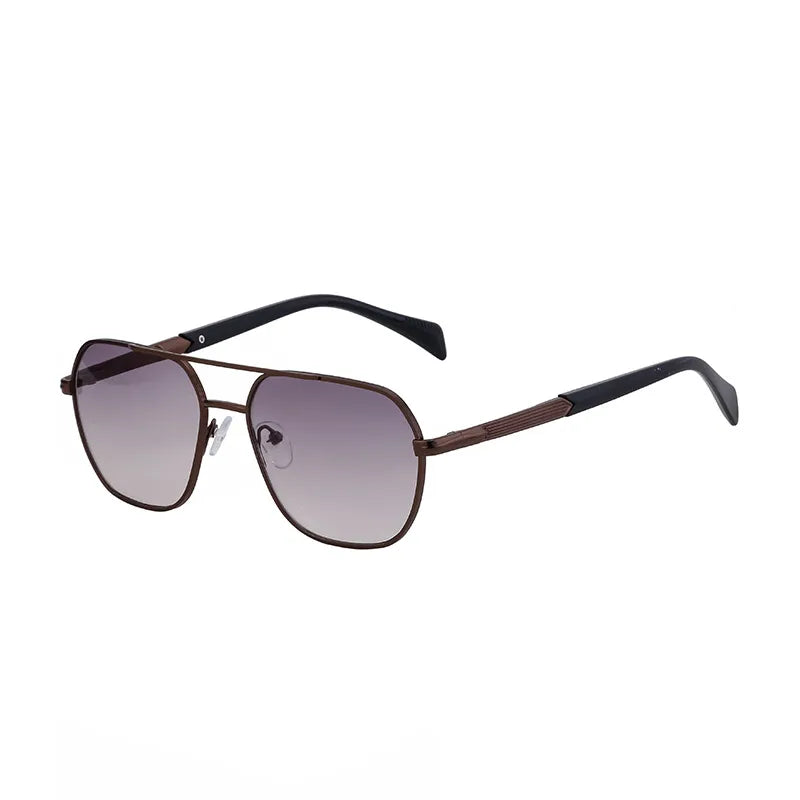 Simple Style Solid Color Pc Gradient Tinted Lenses Square Full Frame Men's Sunglasses