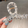 Luxury Large Crystal Hair Claw Shark Clamp Women Fashion Fairy Tale Sweet Back Of Head Updo Hair Clip Stylish Hair Accessory