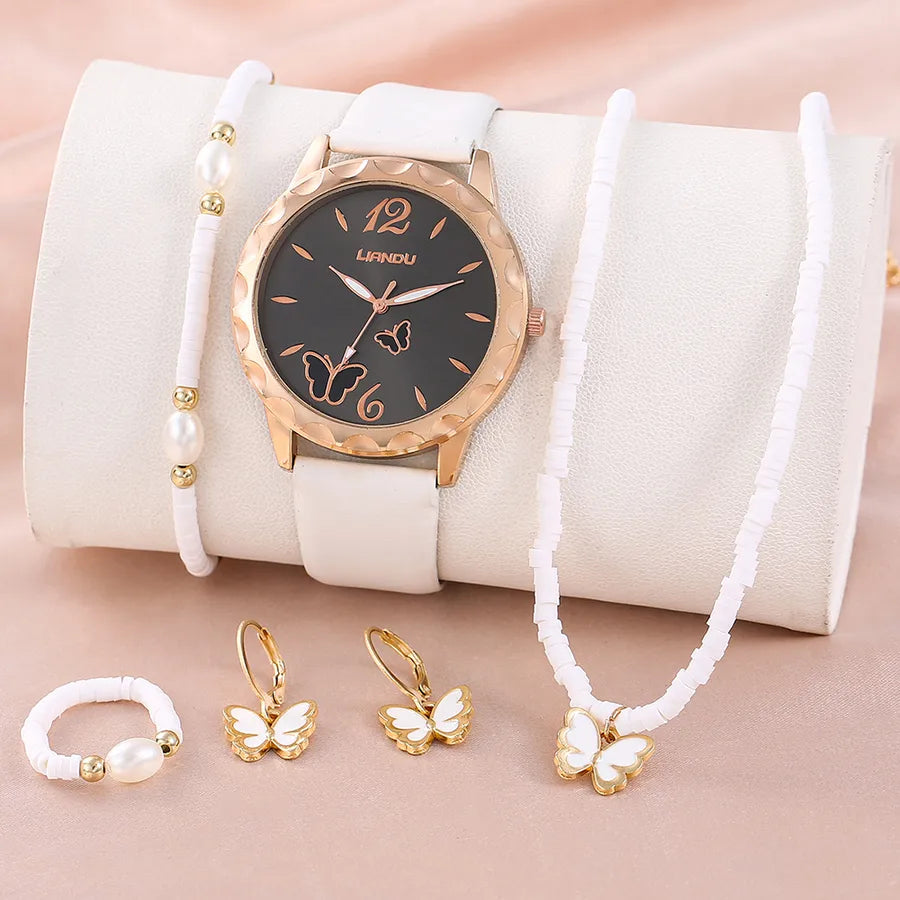 casual butterfly buckle quartz women's watches