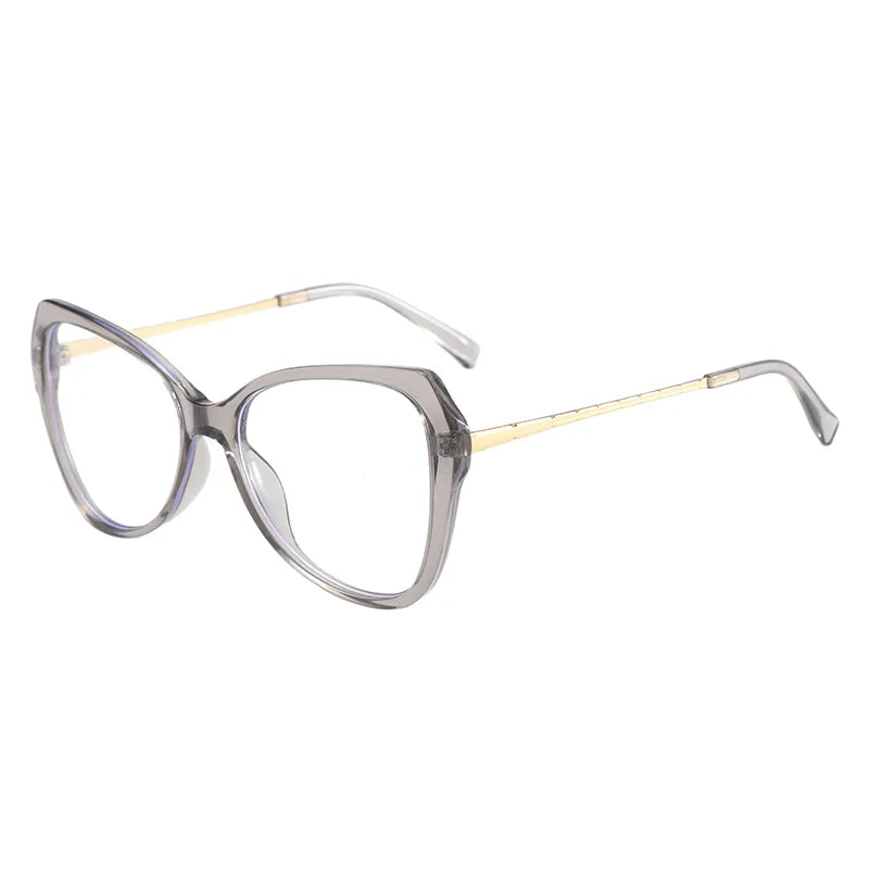 Elegant Daily versatile Advanced Sense Solid Color Pc Cat Eye Full Frame Women's Sunglasses