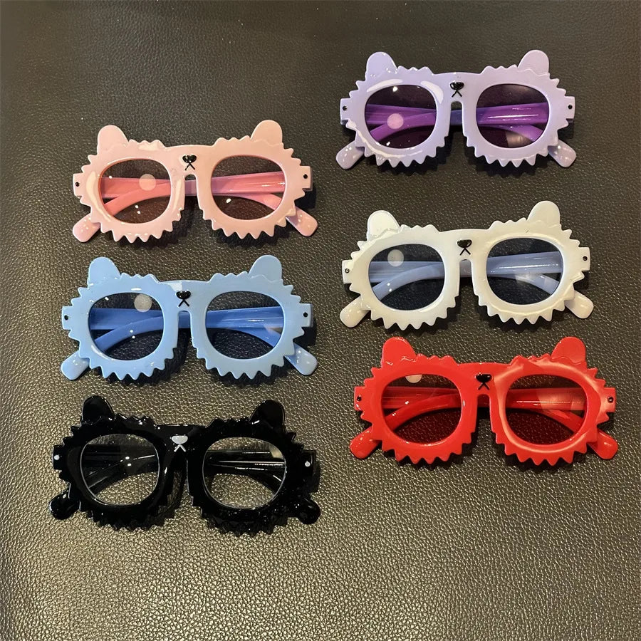 Little Bear Color Lens Children's Funny Sunglasses Cute Cartoon Kitten Sunglasses Anti-Uv Baby Glasses