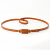 Simple Style Solid Color Pu Leather Alloy Women's Leather Belts
