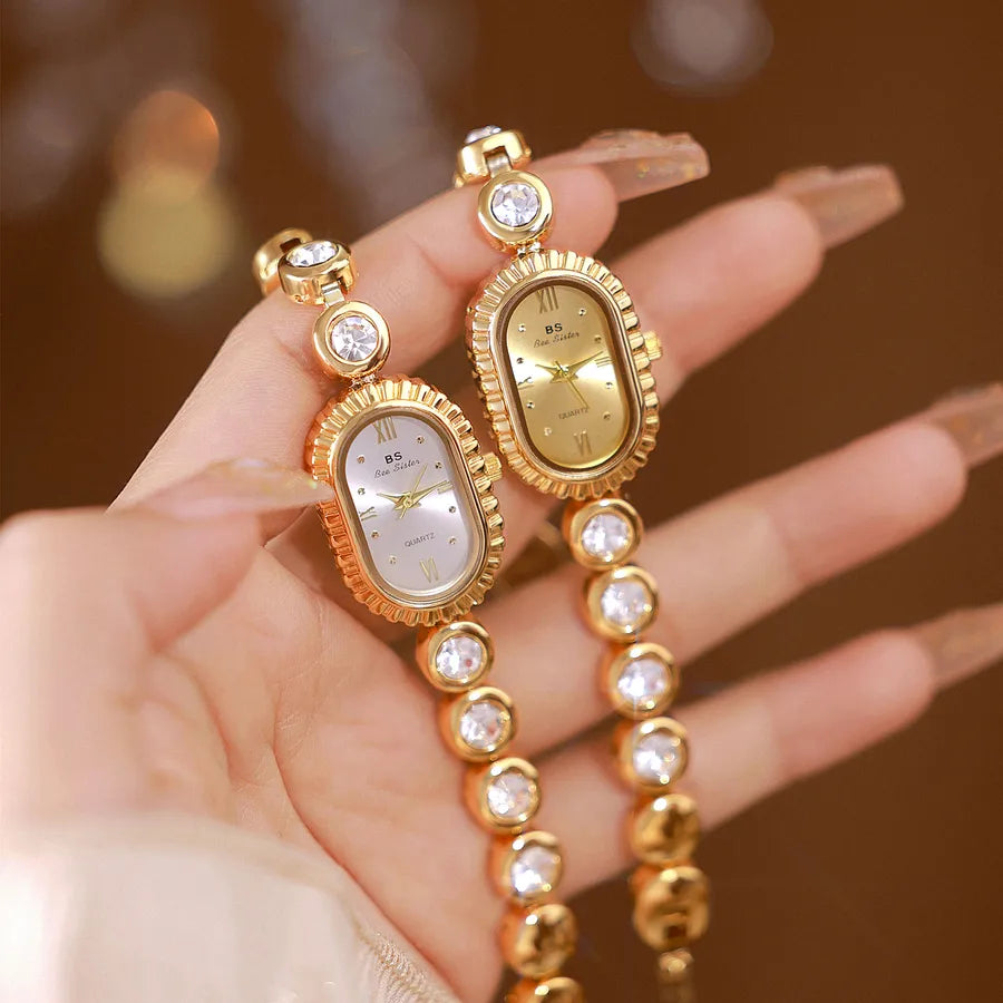 Retro Solid Color Jewelry Buckle Quartz Watch Women's Watches