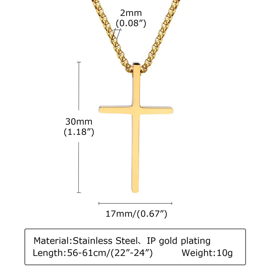 Wholesale Jewelry Religion Cross 304 Stainless Steel Pendant Necklace