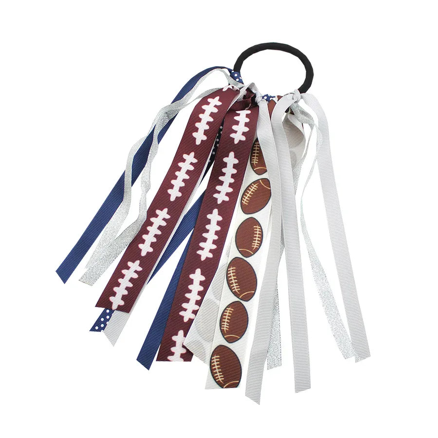 New Rugby Cheerleading Bow Cheer Ribbon Children Girls Sports Hair Accessories Hair Ring