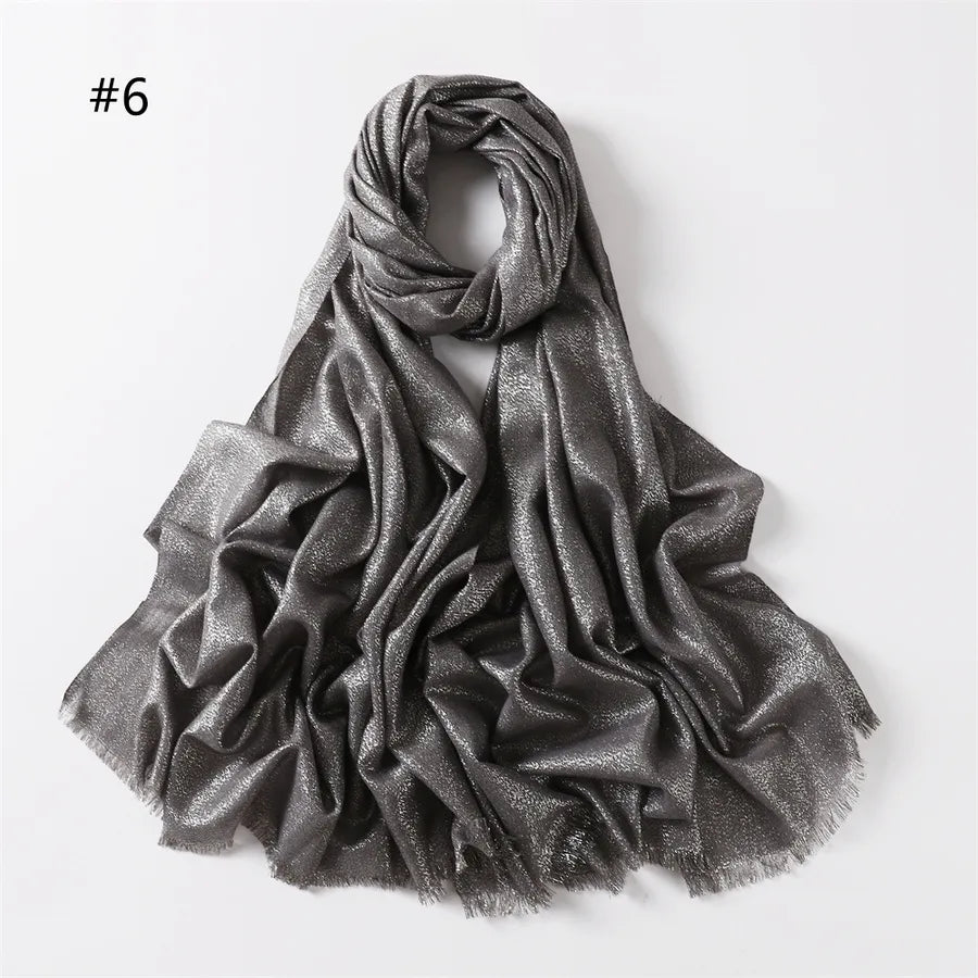 women's fashion solid color rayon cotton linen scarves
