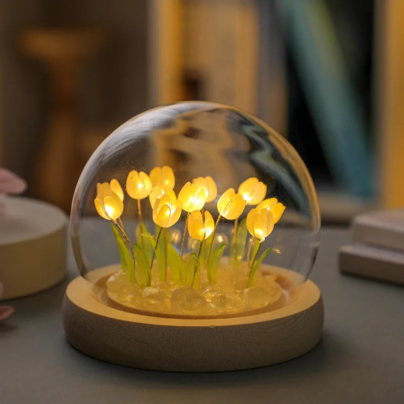casual romantic floral glass artificial decorations
