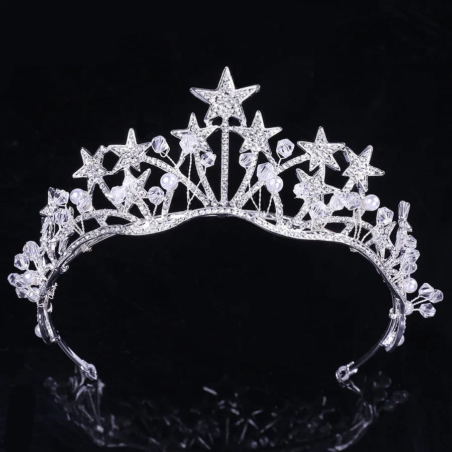 fashion star alloy inlay crystal rhinestones crown 1 piece