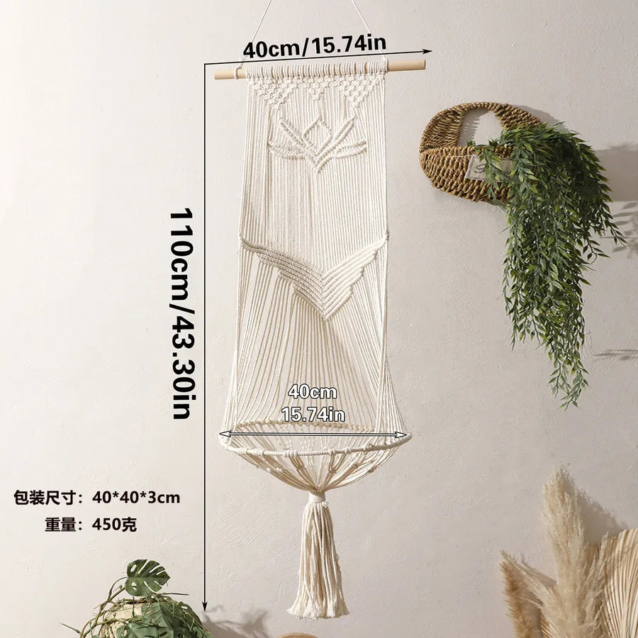 Christmas Valentine'S Day Mother'S Day Bohemian Irregular cotton thread Cat Nest Wall Art