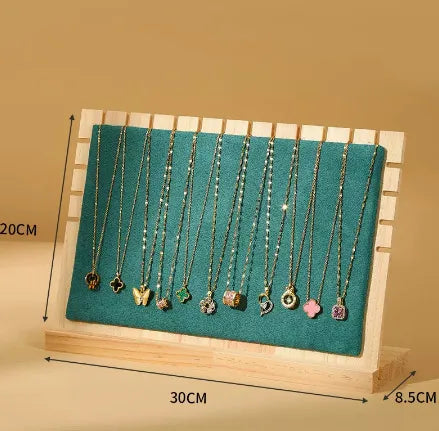 1 Piece solid wood Flannel Simple Style L Shape Jewelry Display