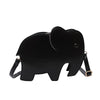 Women's PU Elephant Cute Sewing Thread Square Zipper Crossbody Bag