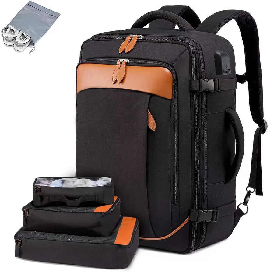 new men's and women's multi-functional waterproof computer backpack large capacity business backpack multi-piece storage bag