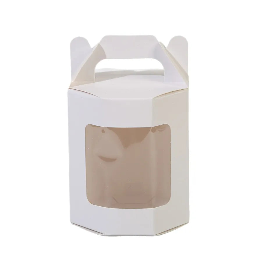 Creative Transparent Display Window Handheld Octagonal Box for Holiday Party Candy Gift Small Bouquet Packaging