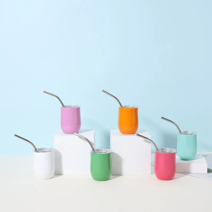 Casual Cute Stripe Solid Color 201 Stainless Steel 304 Stainless Steel Wine Glass Water Bottles 1 Piece