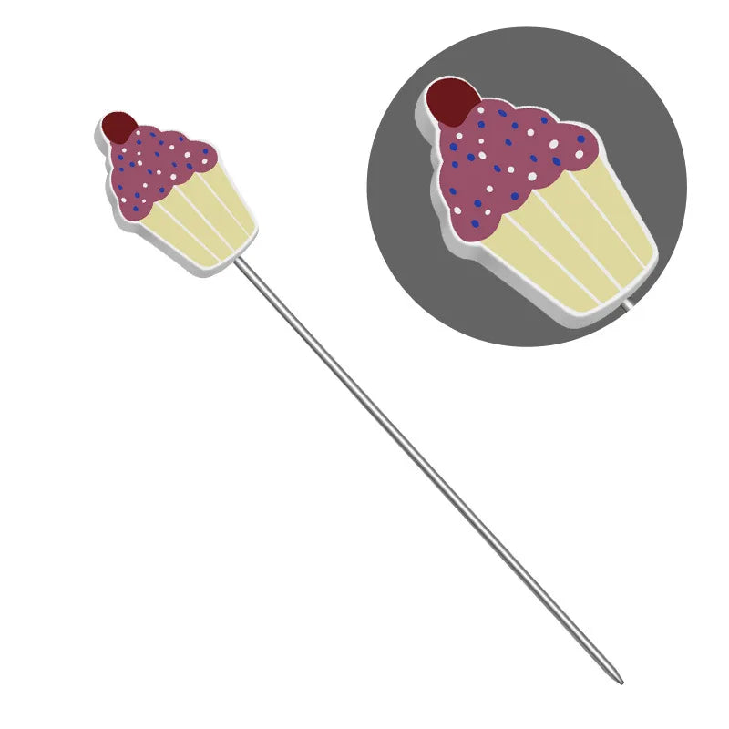 Casual Elegant Cake 304 Stainless Steel Silica Gel Cake testing probes 1 Piece