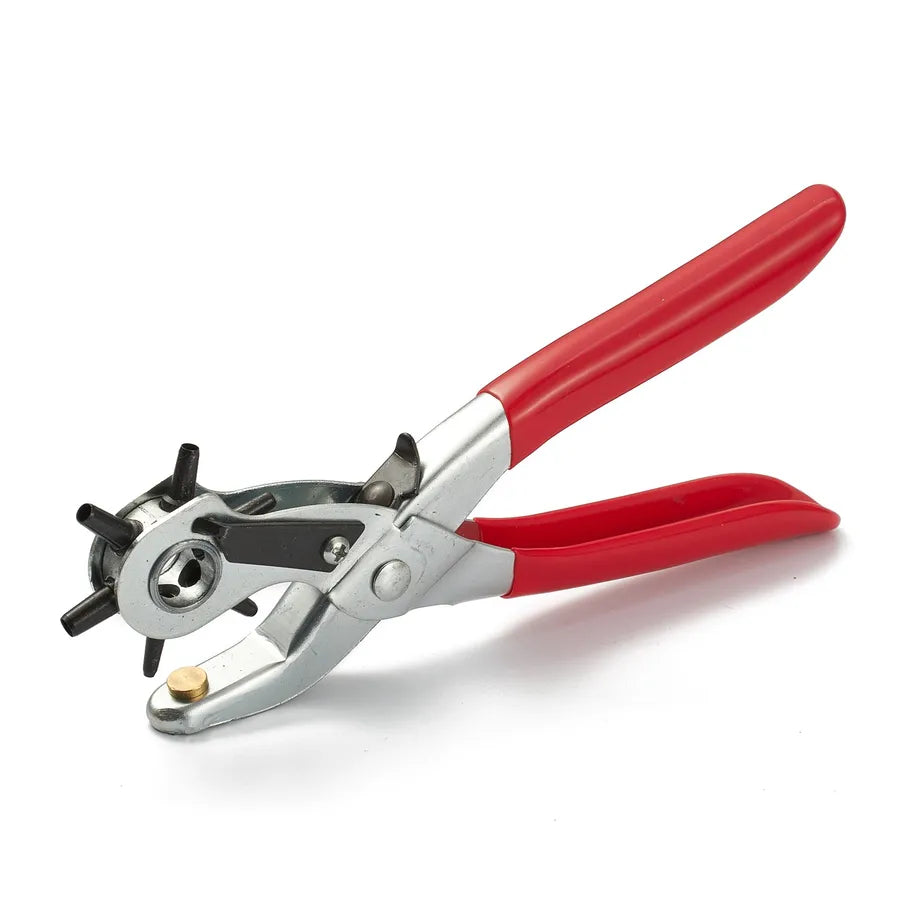 Iron Material Multi-Function Rotating Hole Punching Pliers Leather Belt Band Paper Hole Opener Home Hardware Tools