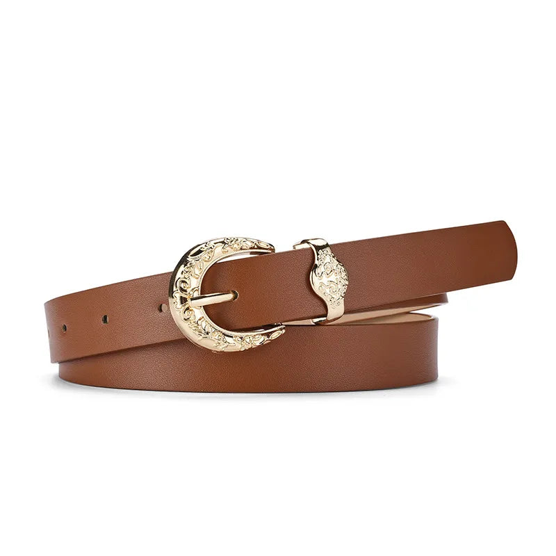 Elegant Simple Style Geometric Pu Leather Alloy Women's Leather Belts